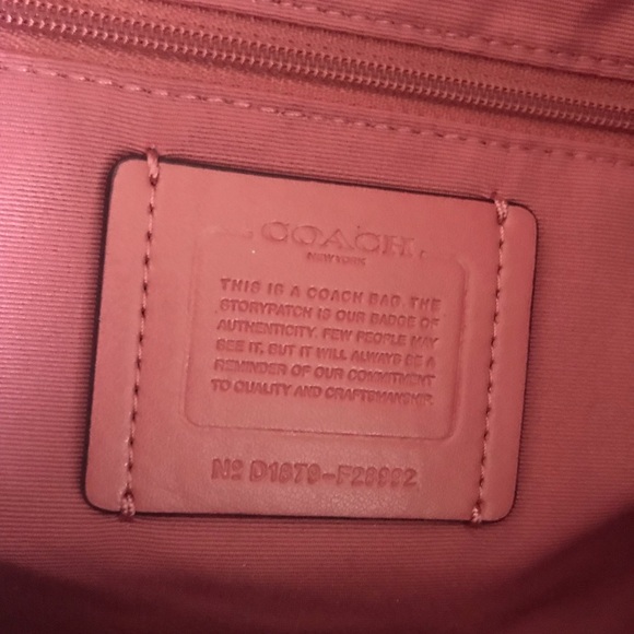 Coach Sm/ Lexy Pebbled Leather Shoulder Bag Peony - Picture 6 of 7